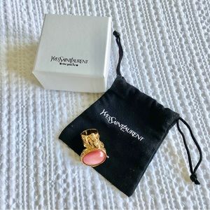 YSL Arty Oval Ring 7 Pink Gold